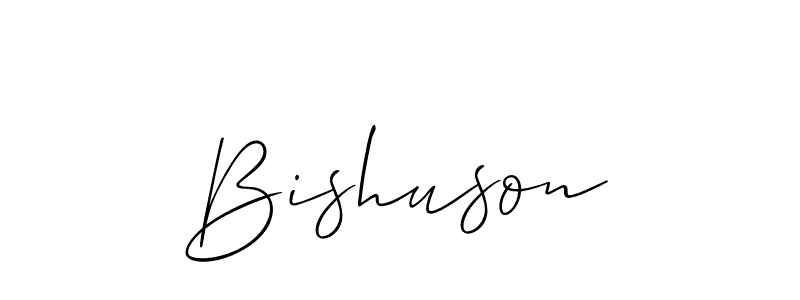 You should practise on your own different ways (Allison_Script) to write your name (Bishuson) in signature. don't let someone else do it for you. Bishuson signature style 2 images and pictures png