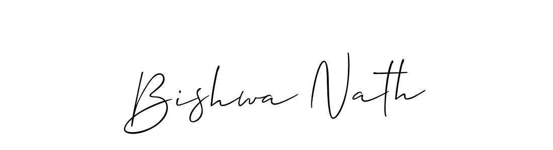 Design your own signature with our free online signature maker. With this signature software, you can create a handwritten (Allison_Script) signature for name Bishwa Nath. Bishwa Nath signature style 2 images and pictures png