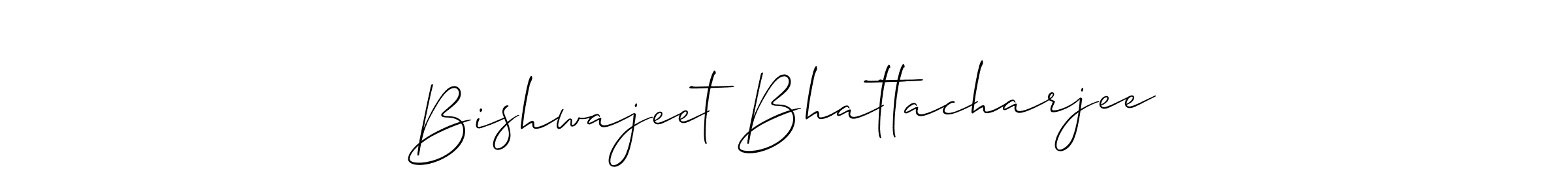 Allison_Script is a professional signature style that is perfect for those who want to add a touch of class to their signature. It is also a great choice for those who want to make their signature more unique. Get Bishwajeet Bhattacharjee name to fancy signature for free. Bishwajeet Bhattacharjee signature style 2 images and pictures png