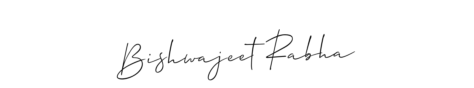 Also we have Bishwajeet Rabha name is the best signature style. Create professional handwritten signature collection using Allison_Script autograph style. Bishwajeet Rabha signature style 2 images and pictures png