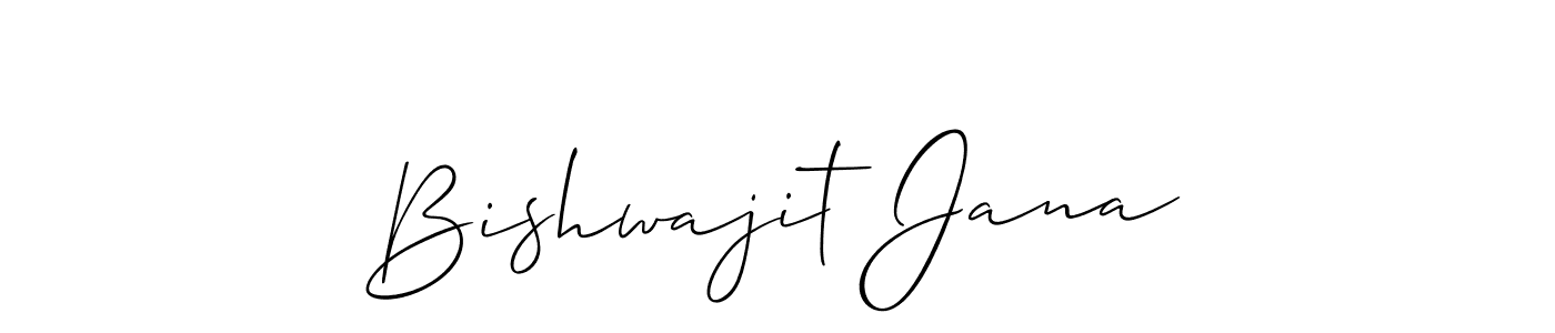 Make a beautiful signature design for name Bishwajit Jana. With this signature (Allison_Script) style, you can create a handwritten signature for free. Bishwajit Jana signature style 2 images and pictures png