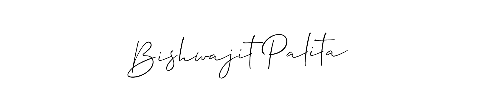 Also You can easily find your signature by using the search form. We will create Bishwajit Palita name handwritten signature images for you free of cost using Allison_Script sign style. Bishwajit Palita signature style 2 images and pictures png