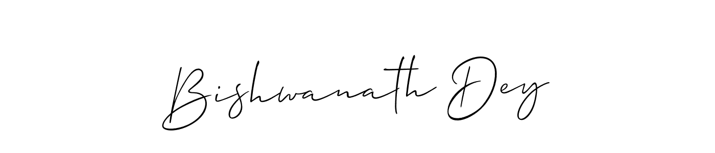 How to make Bishwanath Dey signature? Allison_Script is a professional autograph style. Create handwritten signature for Bishwanath Dey name. Bishwanath Dey signature style 2 images and pictures png