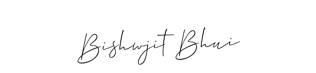 Bishwjit Bhui stylish signature style. Best Handwritten Sign (Allison_Script) for my name. Handwritten Signature Collection Ideas for my name Bishwjit Bhui. Bishwjit Bhui signature style 2 images and pictures png