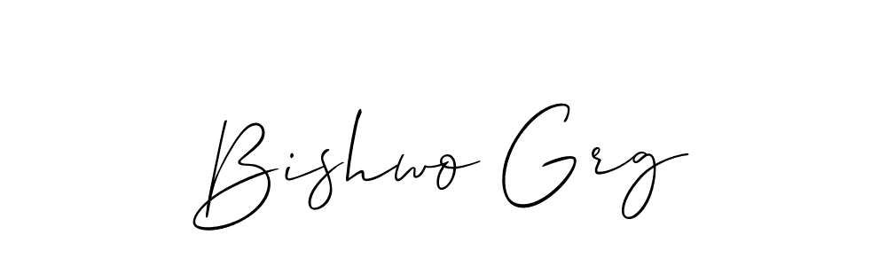 Also You can easily find your signature by using the search form. We will create Bishwo Grg name handwritten signature images for you free of cost using Allison_Script sign style. Bishwo Grg signature style 2 images and pictures png