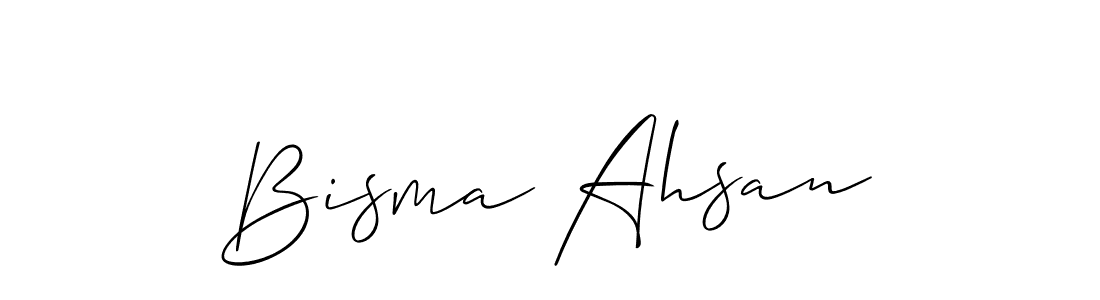 Also we have Bisma Ahsan name is the best signature style. Create professional handwritten signature collection using Allison_Script autograph style. Bisma Ahsan signature style 2 images and pictures png