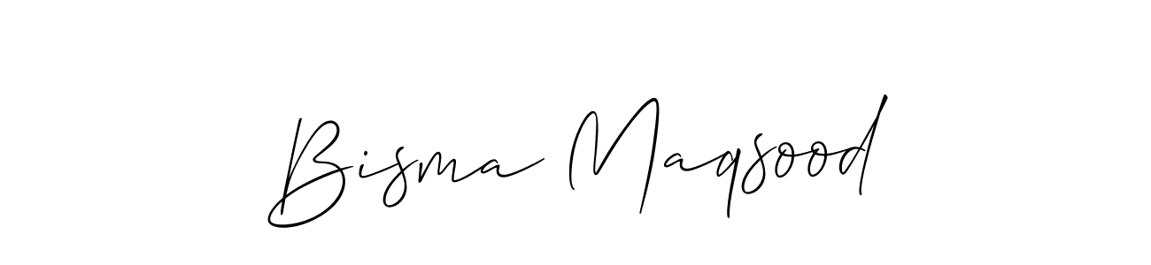 Bisma Maqsood stylish signature style. Best Handwritten Sign (Allison_Script) for my name. Handwritten Signature Collection Ideas for my name Bisma Maqsood. Bisma Maqsood signature style 2 images and pictures png