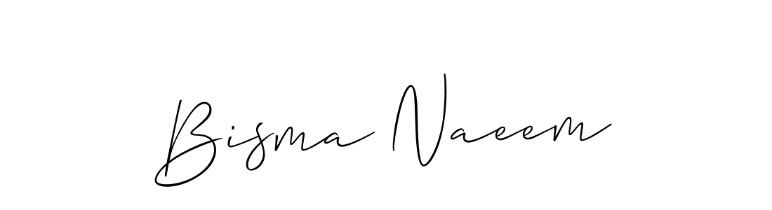 Also we have Bisma Naeem name is the best signature style. Create professional handwritten signature collection using Allison_Script autograph style. Bisma Naeem signature style 2 images and pictures png