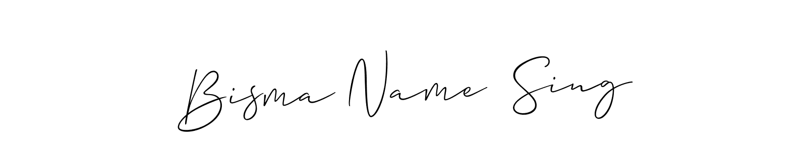 Bisma Name  Sing stylish signature style. Best Handwritten Sign (Allison_Script) for my name. Handwritten Signature Collection Ideas for my name Bisma Name  Sing. Bisma Name  Sing signature style 2 images and pictures png