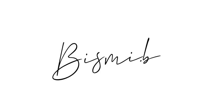 Make a beautiful signature design for name Bismi.b. With this signature (Allison_Script) style, you can create a handwritten signature for free. Bismi.b signature style 2 images and pictures png