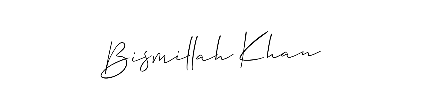 How to make Bismillah Khan name signature. Use Allison_Script style for creating short signs online. This is the latest handwritten sign. Bismillah Khan signature style 2 images and pictures png