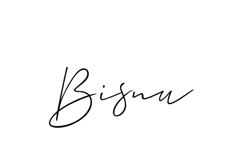 Make a beautiful signature design for name Bisnu. With this signature (Allison_Script) style, you can create a handwritten signature for free. Bisnu signature style 2 images and pictures png