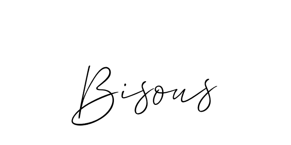 Create a beautiful signature design for name Bisous. With this signature (Allison_Script) fonts, you can make a handwritten signature for free. Bisous signature style 2 images and pictures png