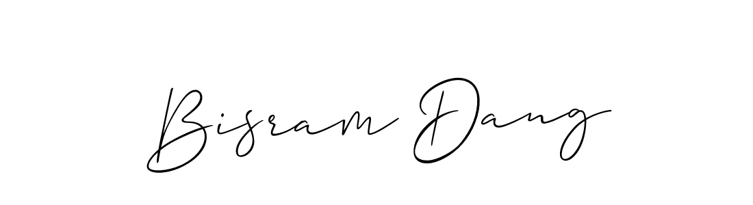 Check out images of Autograph of Bisram Dang name. Actor Bisram Dang Signature Style. Allison_Script is a professional sign style online. Bisram Dang signature style 2 images and pictures png