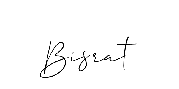 Design your own signature with our free online signature maker. With this signature software, you can create a handwritten (Allison_Script) signature for name Bisrat. Bisrat signature style 2 images and pictures png