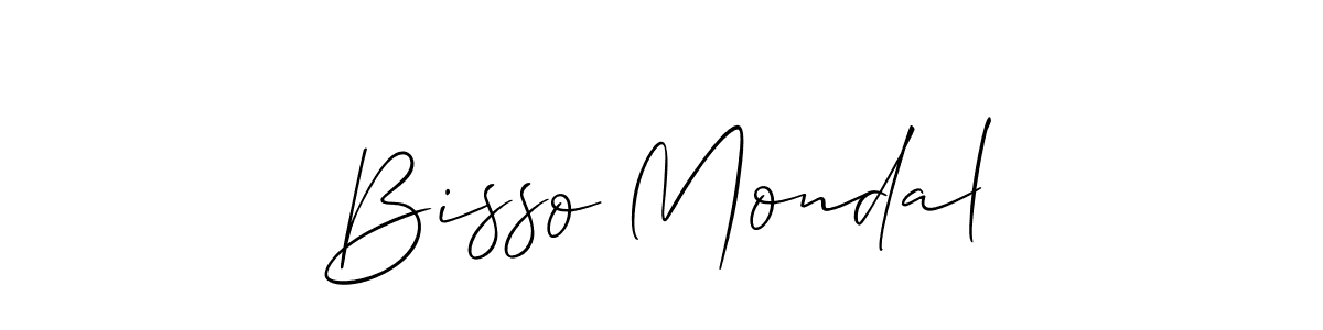 How to make Bisso Mondal signature? Allison_Script is a professional autograph style. Create handwritten signature for Bisso Mondal name. Bisso Mondal signature style 2 images and pictures png