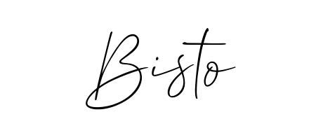 Looking for an artistic signature for Bisto? The Allison_Script calligraphy style gives a sophisticated flow suitable for business cards and emails. Bisto signature style 2 images and pictures png