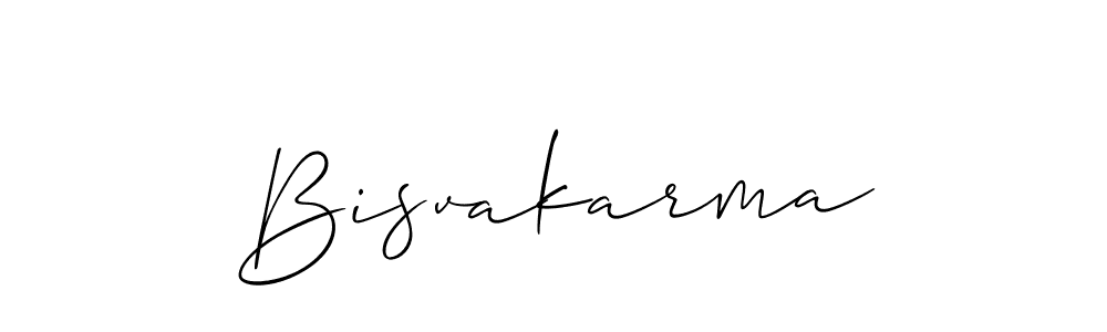 Make a beautiful signature design for name Bisvakarma. With this signature (Allison_Script) style, you can create a handwritten signature for free. Bisvakarma signature style 2 images and pictures png