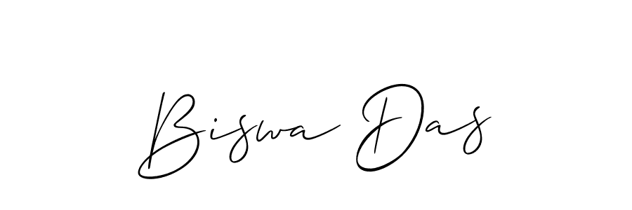 Use a signature maker to create a handwritten signature online. With this signature software, you can design (Allison_Script) your own signature for name Biswa Das. Biswa Das signature style 2 images and pictures png