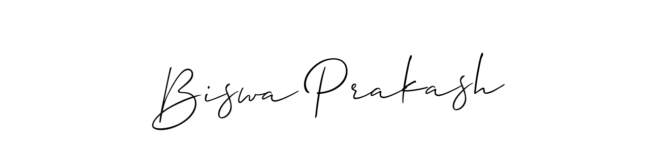 Use a signature maker to create a handwritten signature online. With this signature software, you can design (Allison_Script) your own signature for name Biswa Prakash. Biswa Prakash signature style 2 images and pictures png