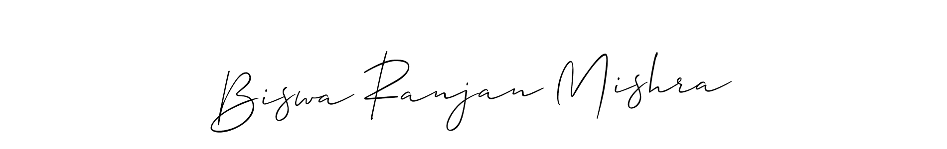 How to make Biswa Ranjan Mishra name signature. Use Allison_Script style for creating short signs online. This is the latest handwritten sign. Biswa Ranjan Mishra signature style 2 images and pictures png