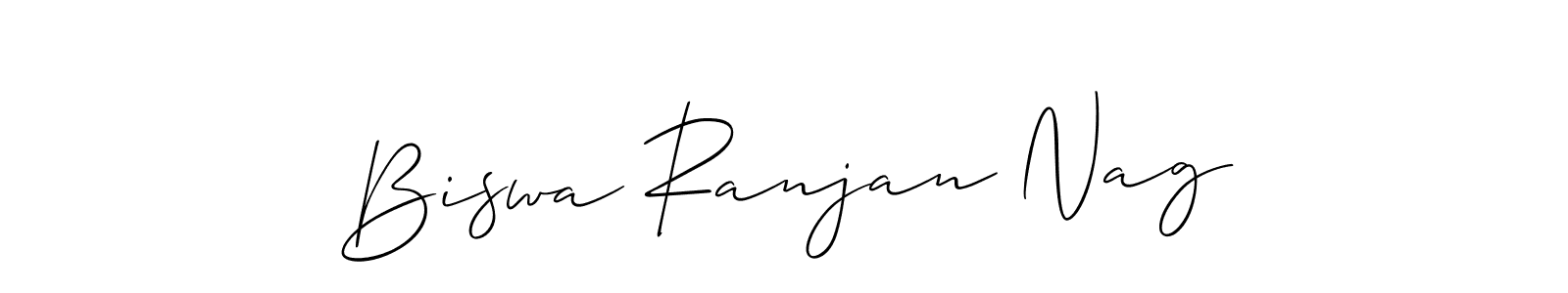 How to Draw Biswa Ranjan Nag signature style? Allison_Script is a latest design signature styles for name Biswa Ranjan Nag. Biswa Ranjan Nag signature style 2 images and pictures png