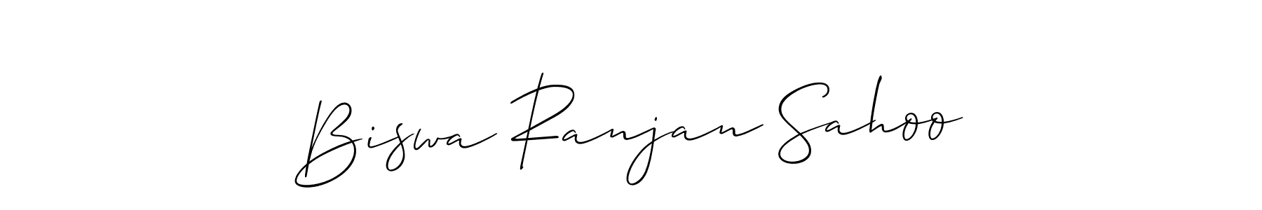 Use a signature maker to create a handwritten signature online. With this signature software, you can design (Allison_Script) your own signature for name Biswa Ranjan Sahoo. Biswa Ranjan Sahoo signature style 2 images and pictures png