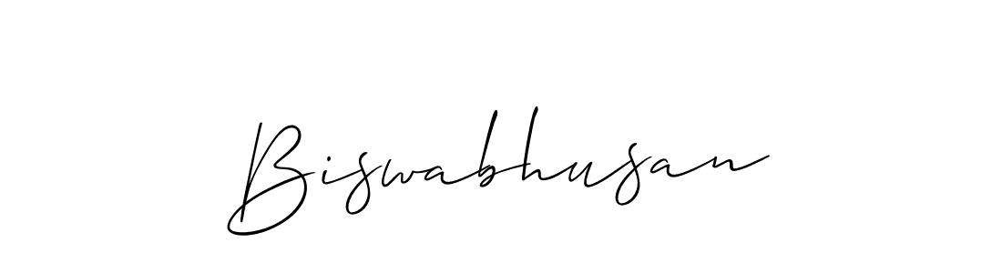 Use a signature maker to create a handwritten signature online. With this signature software, you can design (Allison_Script) your own signature for name Biswabhusan. Biswabhusan signature style 2 images and pictures png