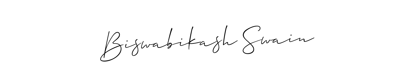 Biswabikash Swain stylish signature style. Best Handwritten Sign (Allison_Script) for my name. Handwritten Signature Collection Ideas for my name Biswabikash Swain. Biswabikash Swain signature style 2 images and pictures png