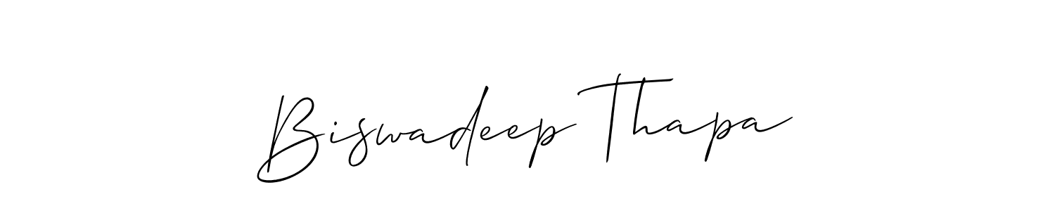 This is the best signature style for the Biswadeep Thapa name. Also you like these signature font (Allison_Script). Mix name signature. Biswadeep Thapa signature style 2 images and pictures png