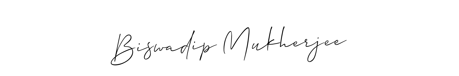 Make a beautiful signature design for name Biswadip Mukherjee. With this signature (Allison_Script) style, you can create a handwritten signature for free. Biswadip Mukherjee signature style 2 images and pictures png