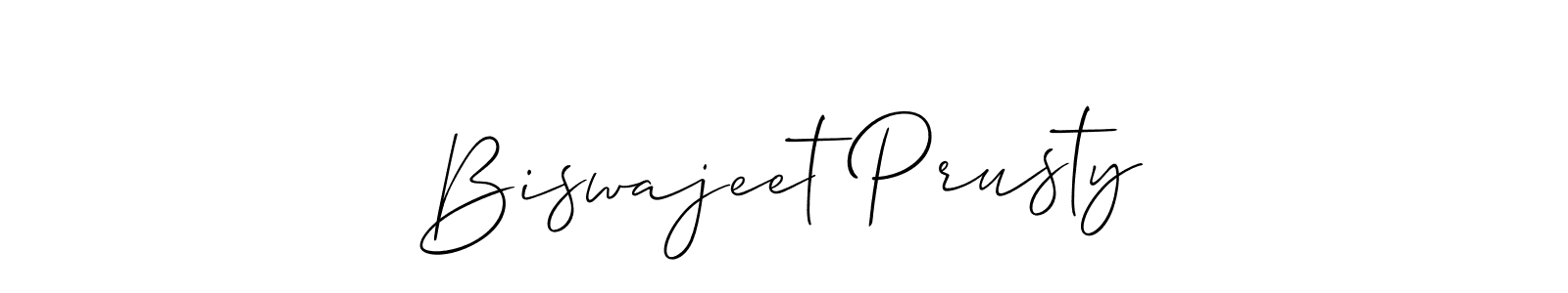 Also You can easily find your signature by using the search form. We will create Biswajeet Prusty name handwritten signature images for you free of cost using Allison_Script sign style. Biswajeet Prusty signature style 2 images and pictures png