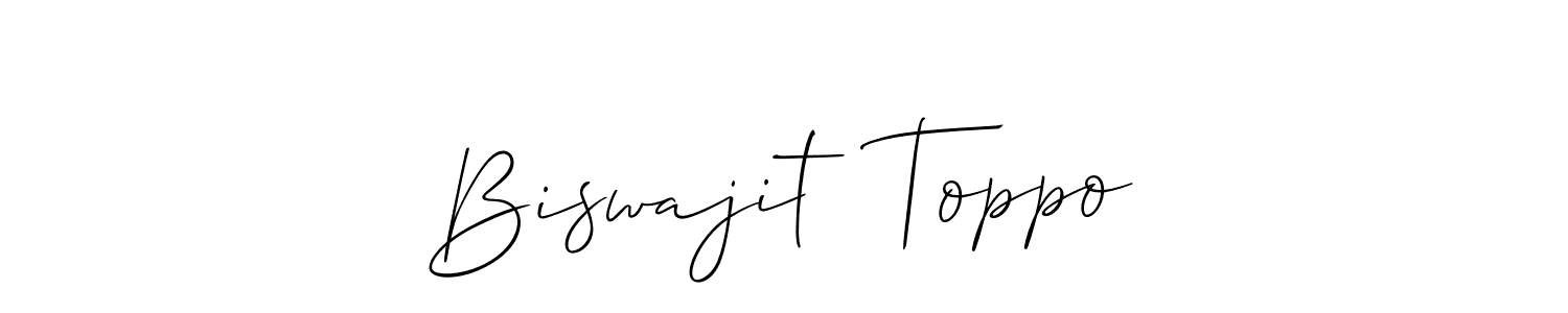 Use a signature maker to create a handwritten signature online. With this signature software, you can design (Allison_Script) your own signature for name Biswajit  Toppo. Biswajit  Toppo signature style 2 images and pictures png