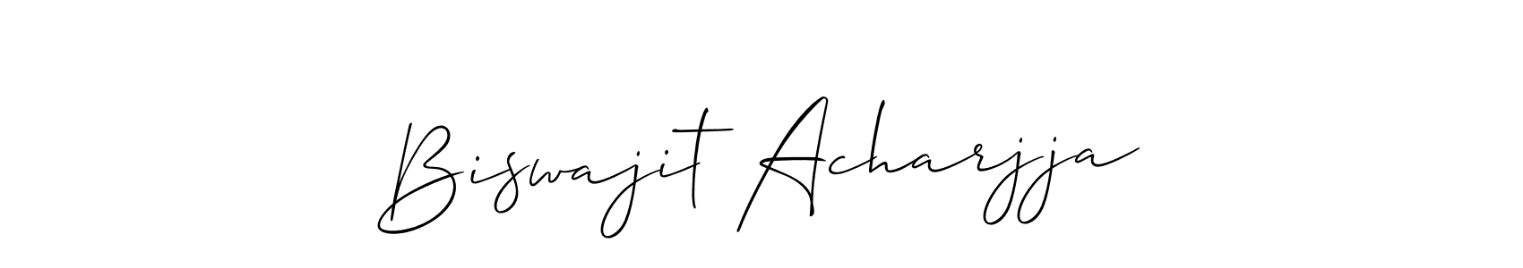 How to make Biswajit Acharjja signature? Allison_Script is a professional autograph style. Create handwritten signature for Biswajit Acharjja name. Biswajit Acharjja signature style 2 images and pictures png