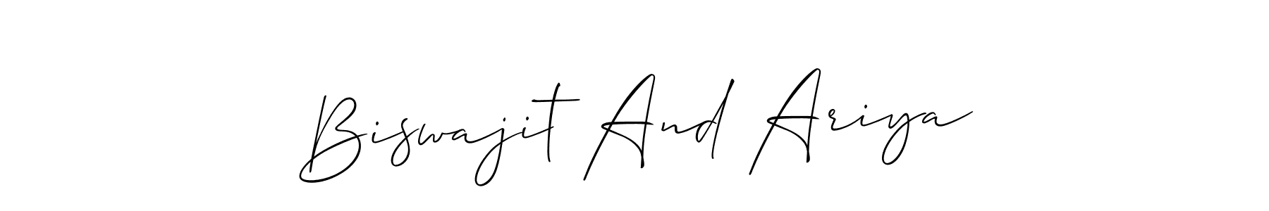 Make a beautiful signature design for name Biswajit And Ariya. Use this online signature maker to create a handwritten signature for free. Biswajit And Ariya signature style 2 images and pictures png