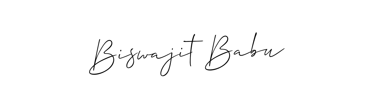 Create a beautiful signature design for name Biswajit Babu. With this signature (Allison_Script) fonts, you can make a handwritten signature for free. Biswajit Babu signature style 2 images and pictures png