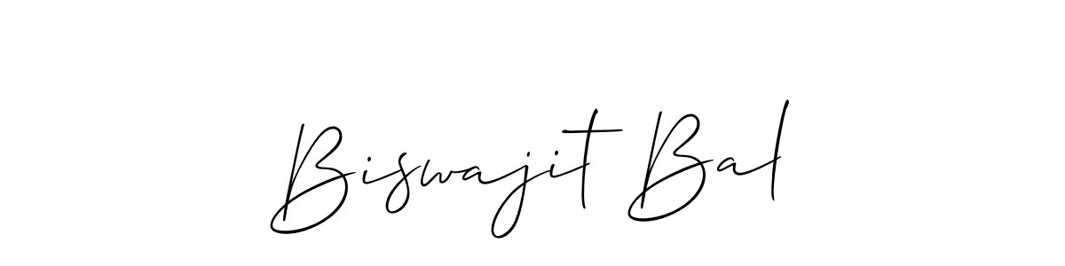 Create a beautiful signature design for name Biswajit Bal. With this signature (Allison_Script) fonts, you can make a handwritten signature for free. Biswajit Bal signature style 2 images and pictures png