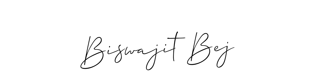 The best way (Allison_Script) to make a short signature is to pick only two or three words in your name. The name Biswajit Bej include a total of six letters. For converting this name. Biswajit Bej signature style 2 images and pictures png