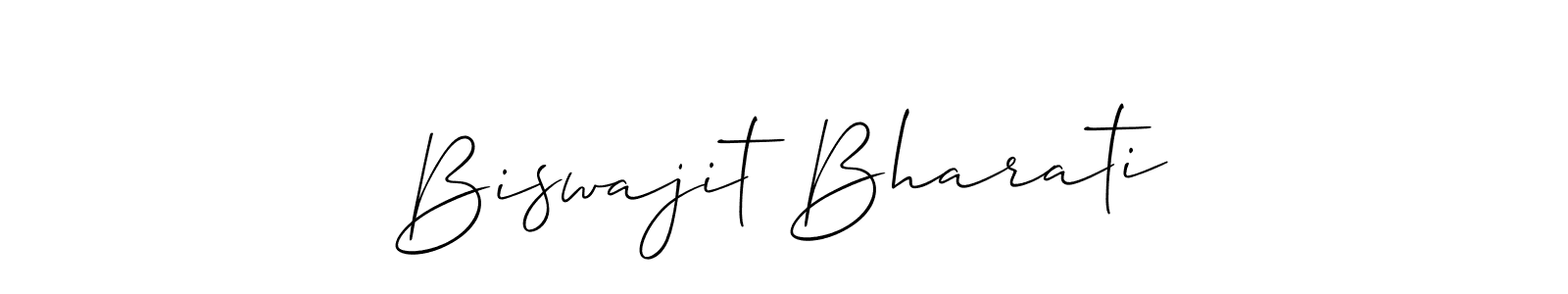 Also we have Biswajit Bharati name is the best signature style. Create professional handwritten signature collection using Allison_Script autograph style. Biswajit Bharati signature style 2 images and pictures png
