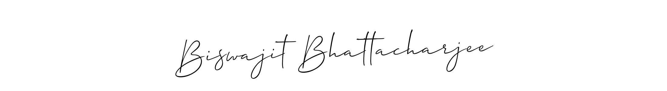 The best way (Allison_Script) to make a short signature is to pick only two or three words in your name. The name Biswajit Bhattacharjee include a total of six letters. For converting this name. Biswajit Bhattacharjee signature style 2 images and pictures png
