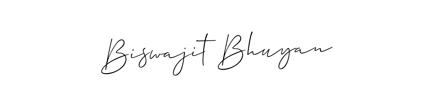 Also we have Biswajit Bhuyan name is the best signature style. Create professional handwritten signature collection using Allison_Script autograph style. Biswajit Bhuyan signature style 2 images and pictures png