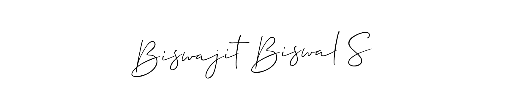 Use a signature maker to create a handwritten signature online. With this signature software, you can design (Allison_Script) your own signature for name Biswajit Biswal S. Biswajit Biswal S signature style 2 images and pictures png