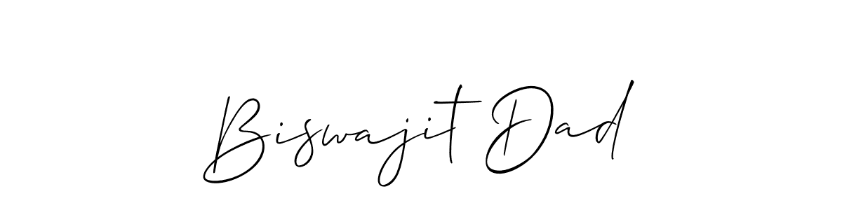 How to make Biswajit Dad signature? Allison_Script is a professional autograph style. Create handwritten signature for Biswajit Dad name. Biswajit Dad signature style 2 images and pictures png