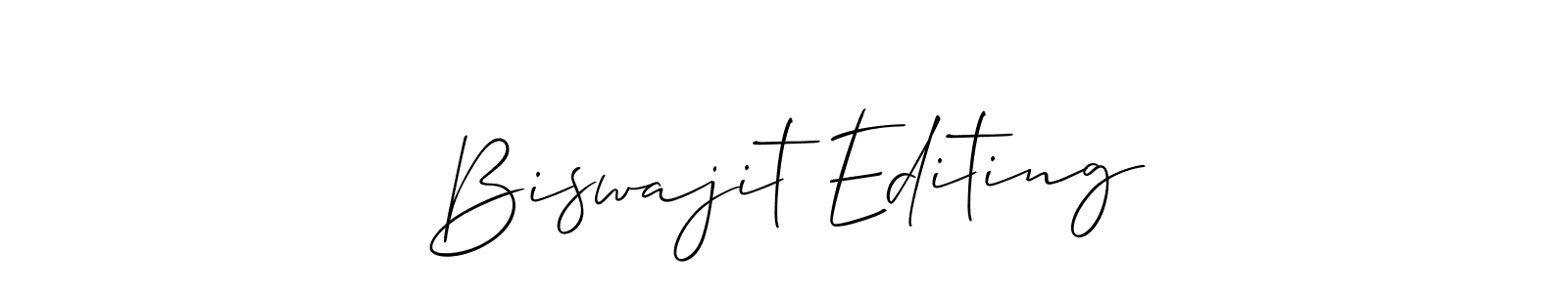How to make Biswajit Editing signature? Allison_Script is a professional autograph style. Create handwritten signature for Biswajit Editing name. Biswajit Editing signature style 2 images and pictures png