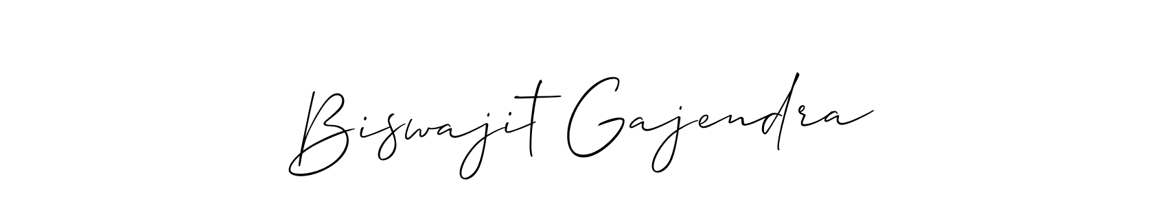 You should practise on your own different ways (Allison_Script) to write your name (Biswajit Gajendra) in signature. don't let someone else do it for you. Biswajit Gajendra signature style 2 images and pictures png