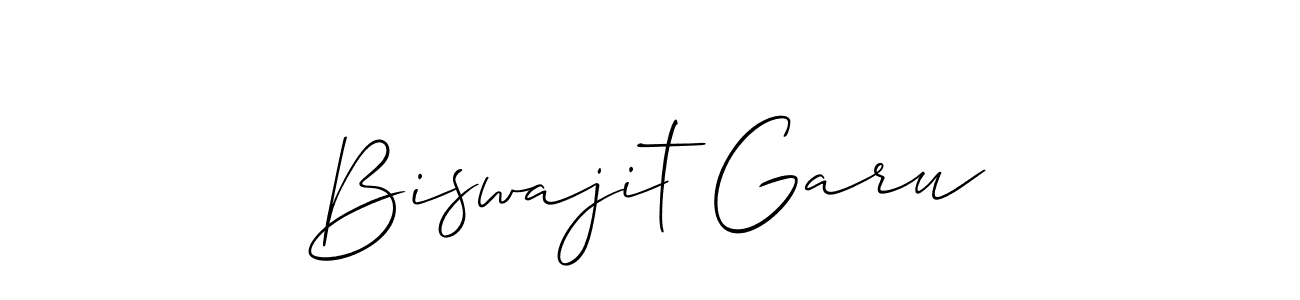 Also we have Biswajit Garu name is the best signature style. Create professional handwritten signature collection using Allison_Script autograph style. Biswajit Garu signature style 2 images and pictures png