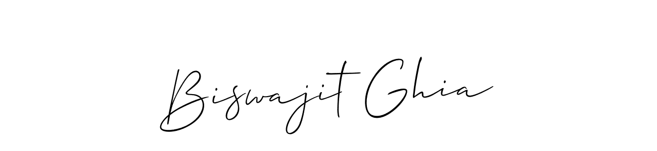 How to make Biswajit Ghia name signature. Use Allison_Script style for creating short signs online. This is the latest handwritten sign. Biswajit Ghia signature style 2 images and pictures png