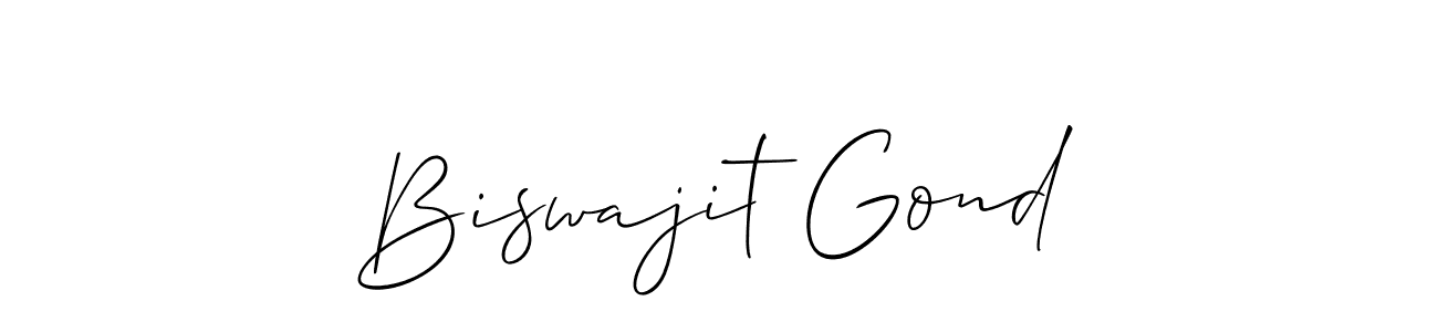 Also we have Biswajit Gond name is the best signature style. Create professional handwritten signature collection using Allison_Script autograph style. Biswajit Gond signature style 2 images and pictures png