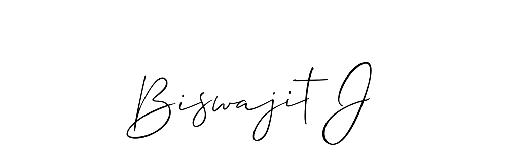 It looks lik you need a new signature style for name Biswajit J. Design unique handwritten (Allison_Script) signature with our free signature maker in just a few clicks. Biswajit J signature style 2 images and pictures png