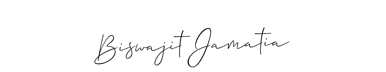 You should practise on your own different ways (Allison_Script) to write your name (Biswajit Jamatia) in signature. don't let someone else do it for you. Biswajit Jamatia signature style 2 images and pictures png